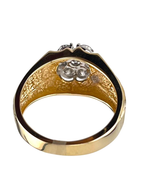 1.00Ctw Diamond 10K Yellow Gold Men's Ring - Image 4