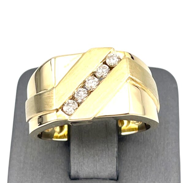 10K Yellow Gold Diamond Men's Ring