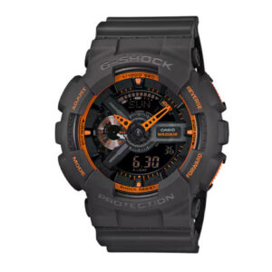 Casio G-Shock "Trending Color Series" Matte Black / Neon Orange (GA110TS-1A4)