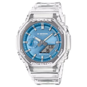 Casio G-Shock "Metallic Dial Series" Semi-Transparent White / Blue Dial (GA2100BM-7A2)
