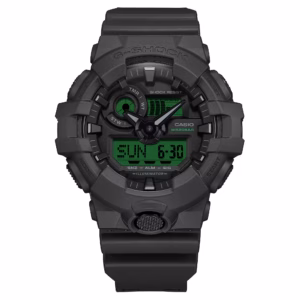 Casio G-Shock "Electro Green Series" Matte Black / Green Accents (GA700BEG-1A)