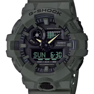 Casio G-Shock "Utility Color Series" Dark Olive Green / Black Dial (GA700UC-3A)