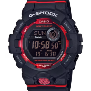 Casio G-Shock "G-SQUAD Series" Matte Black / Red Accents (GBD800-1)